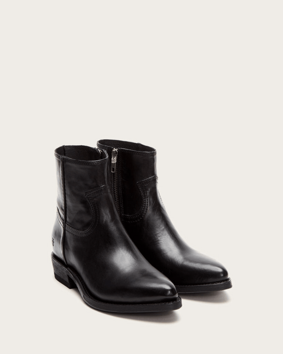 FRYE Billy Inside Zip in Black 