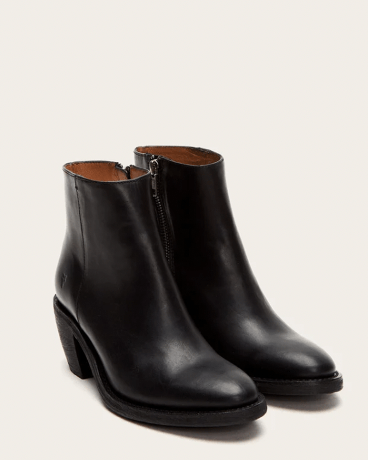 Frye black leather booties hotsell