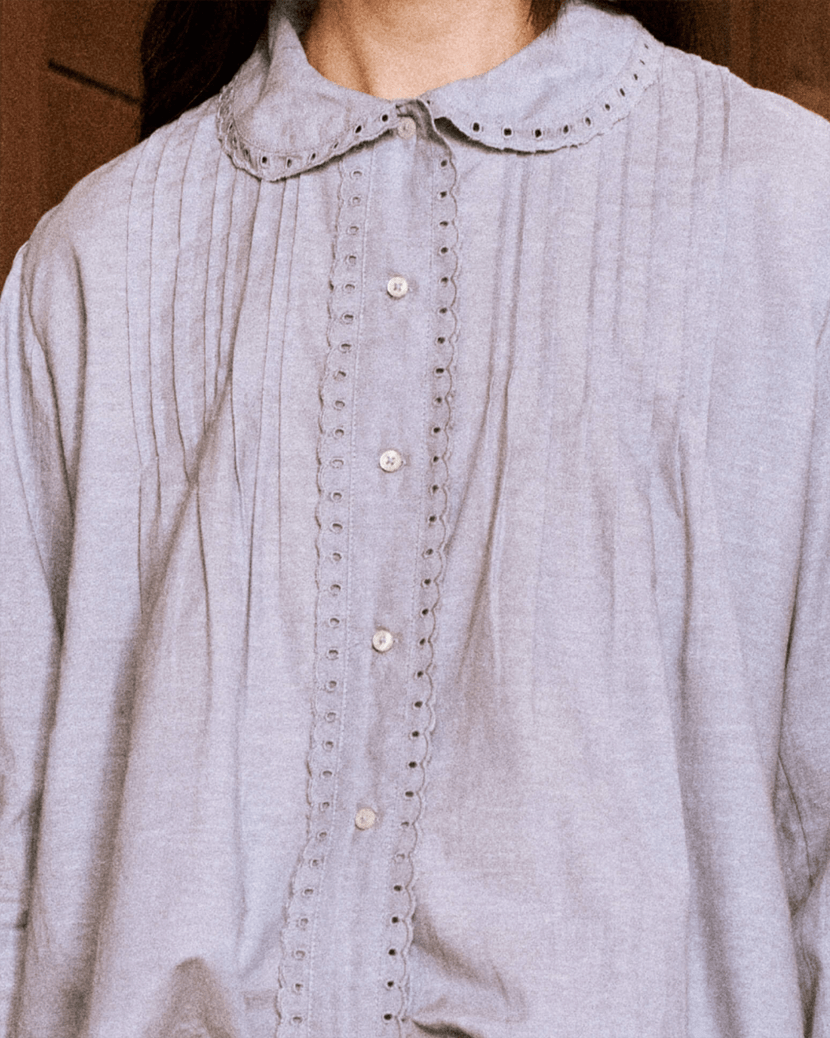 the Great Clothing The Parasol Top in Light Chambray