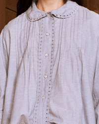 the Great Clothing The Parasol Top in Light Chambray