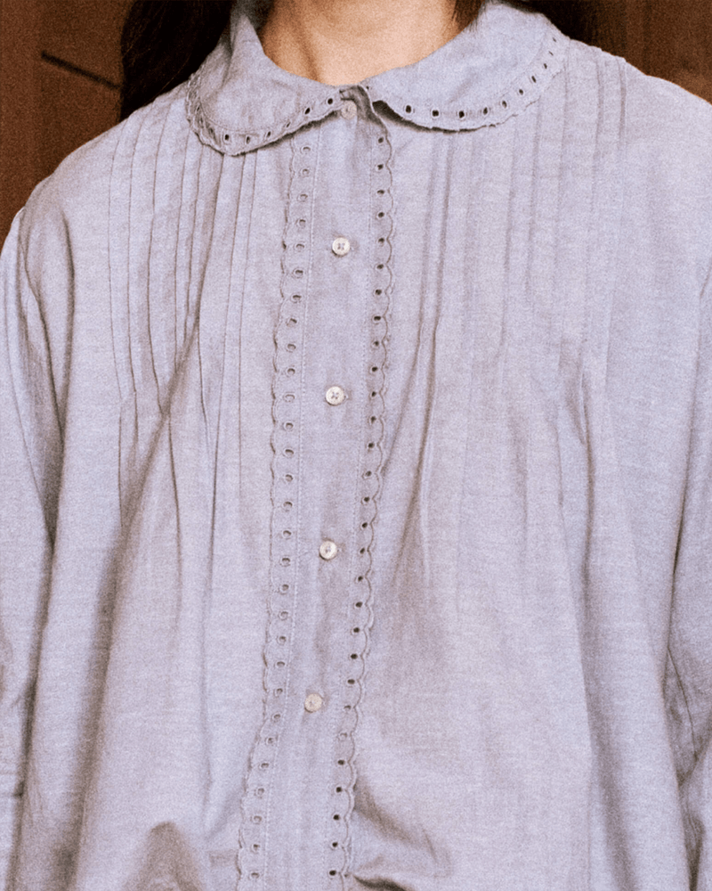 the Great Clothing The Parasol Top in Light Chambray