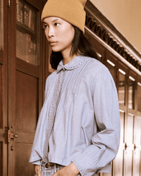 the Great Clothing The Parasol Top in Light Chambray
