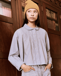 the Great Clothing The Parasol Top in Light Chambray