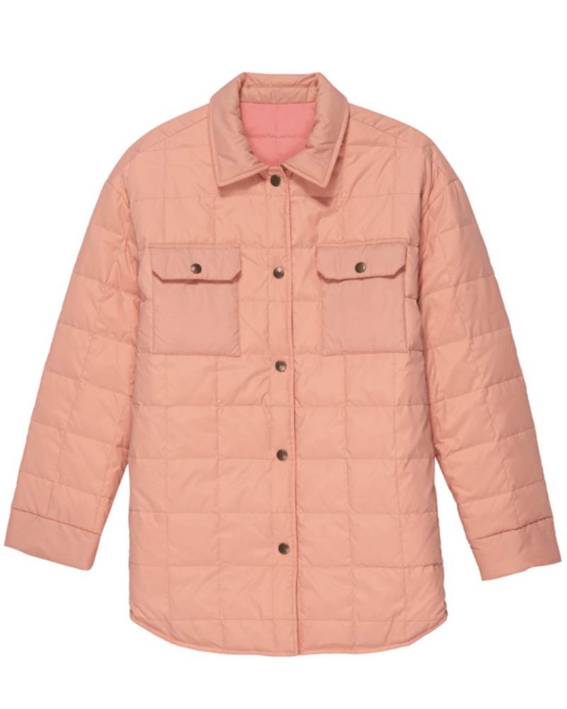 the Great Outerwear The Reversible Cloud Puffer in Cherry Blossom w/ Rose