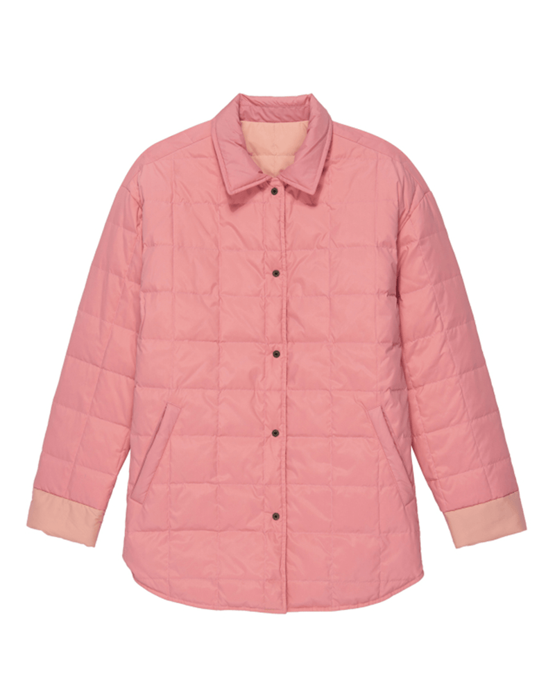 the Great Outerwear The Reversible Cloud Puffer in Cherry Blossom w/ Rose