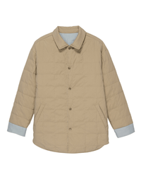 the Great Outerwear The Reversible Cloud Puffer in Pastel Blue w/ Fawn