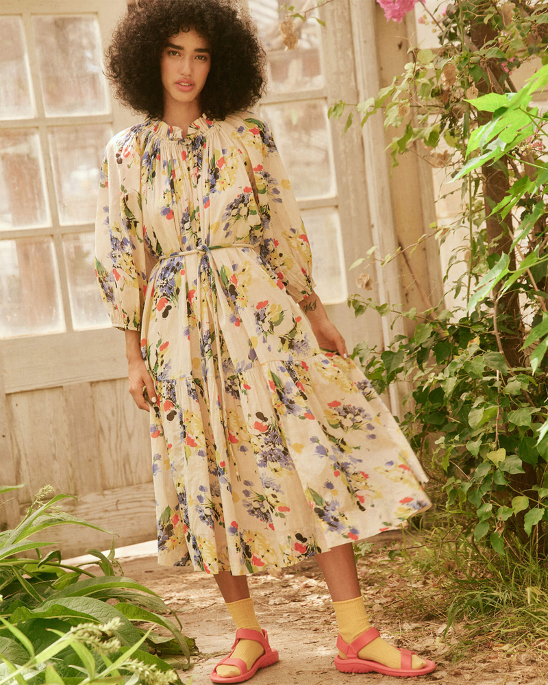Only in dreams floral button down maxi dress sales