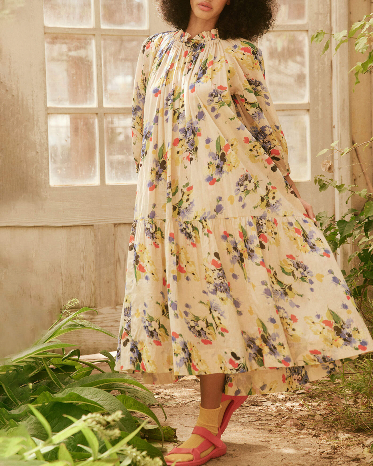 the Great Clothing The Victorian Dress in Bright Grove Floral