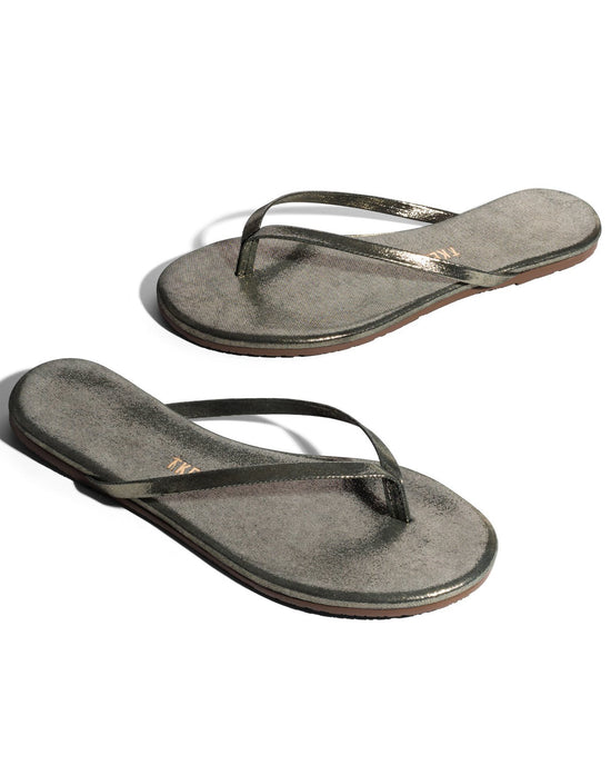 Tkees Shoes Glitter Flip Flops in Moonshine