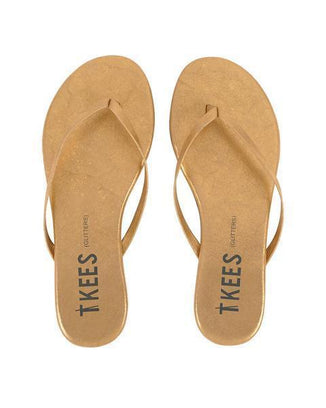 Tkees Shoes Sandbeam / US 6 Glitter Flip Flops in Sandbeam