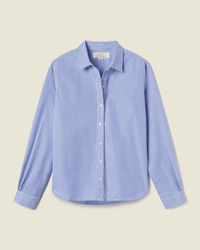 Trovata Birds of Paradis Clothing Grace Classic Shirt in Blue/White Stripe