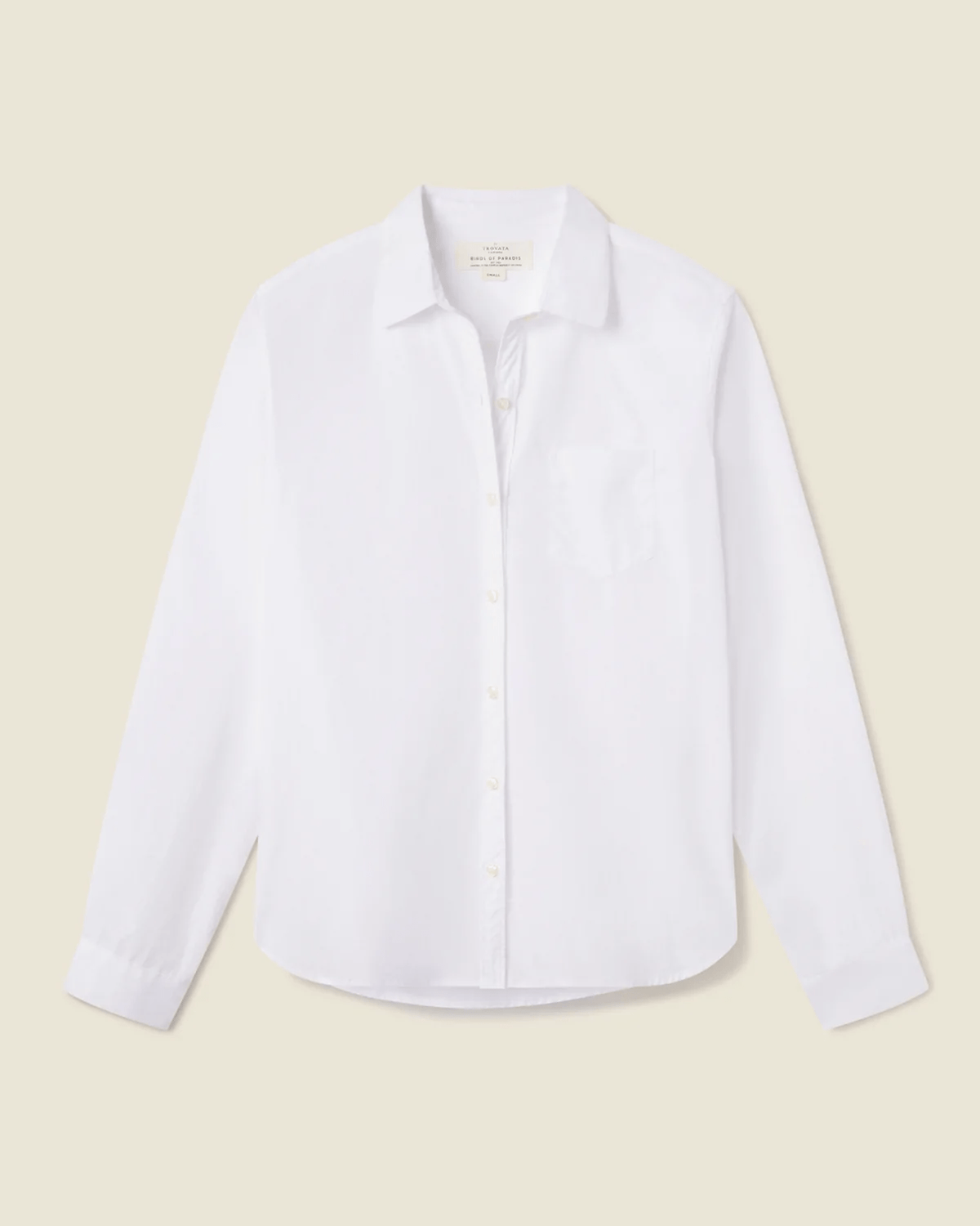 Trovata Birds of Paradis Clothing Grace Classic Shirt in White