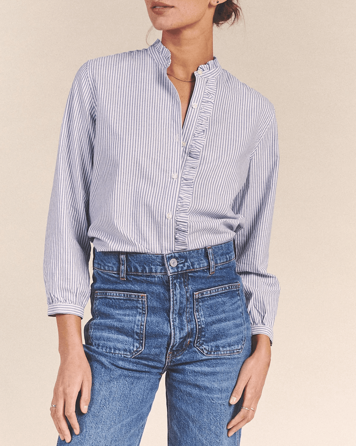 Trovata Birds of Paradis Clothing Helena Shirt in Mariners Stripe