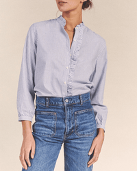 Trovata Birds of Paradis Clothing Helena Shirt in Mariners Stripe
