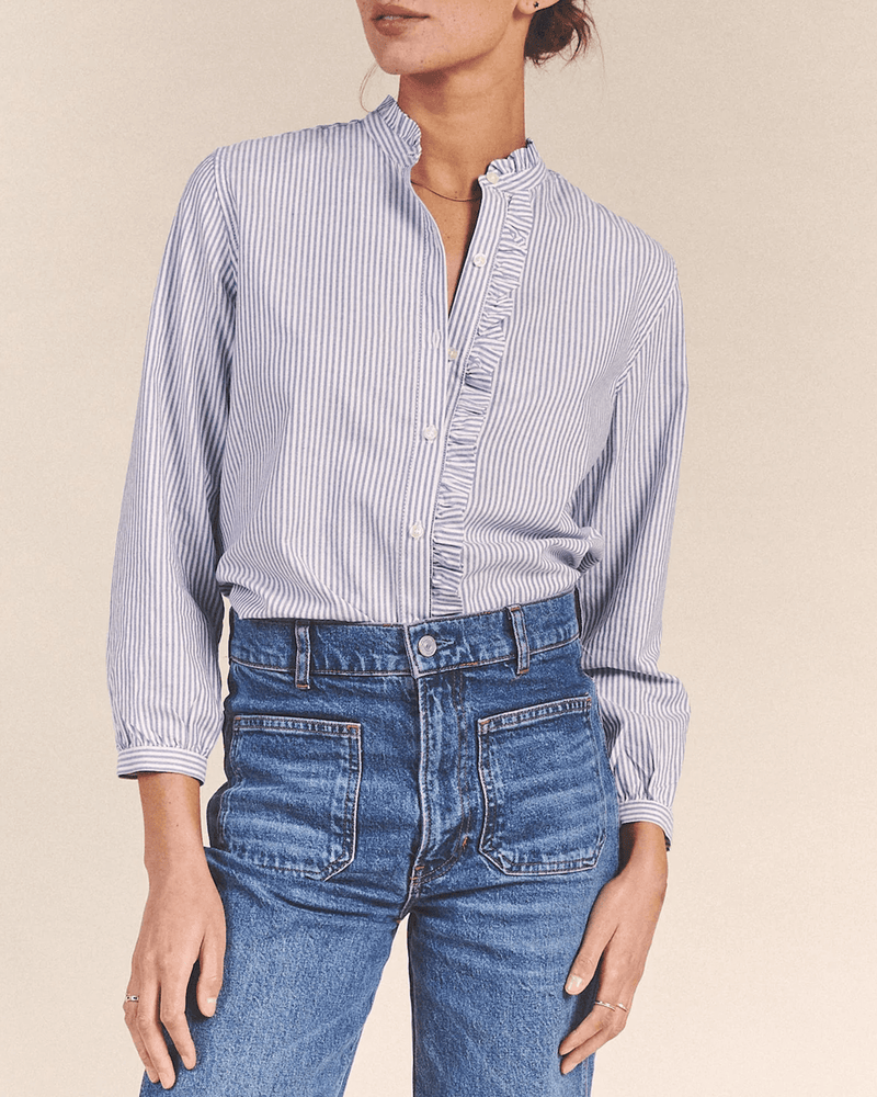 Trovata Birds of Paradis Clothing Helena Shirt in Mariners Stripe