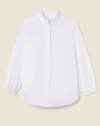 Trovata Birds of Paradis Sara B Henley Shirt in White 