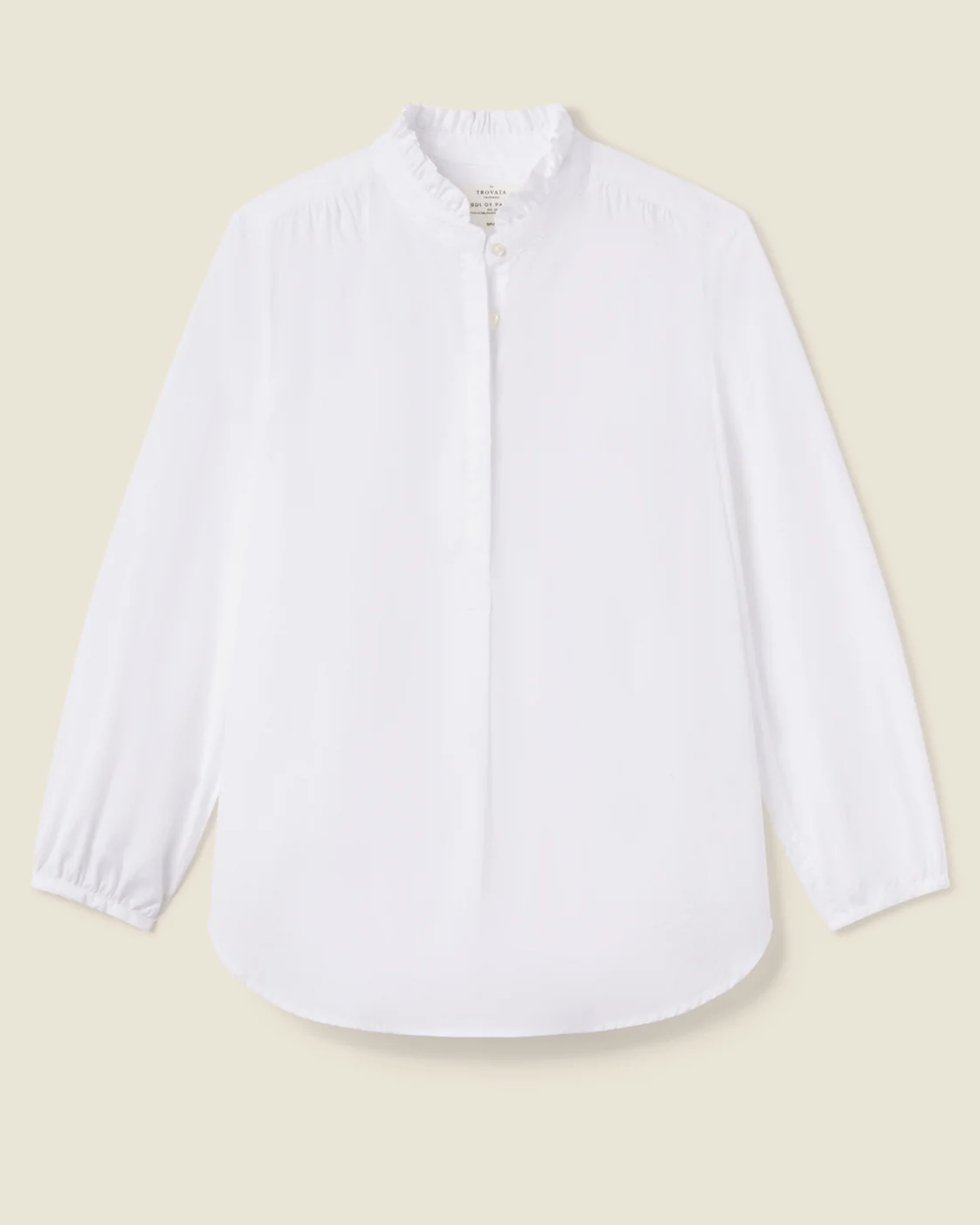 Trovata Birds of Paradis Clothing Sara B Henley Shirt in White