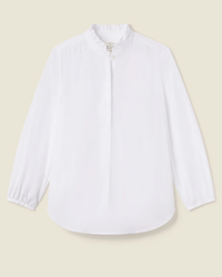 Trovata Birds of Paradis Clothing Sara B Henley Shirt in White