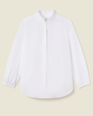Trovata Birds of Paradis Clothing Sara B Henley Shirt in White