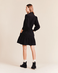 Trovata Birds of Paradis Clothing Yulia Shirtdress in Black