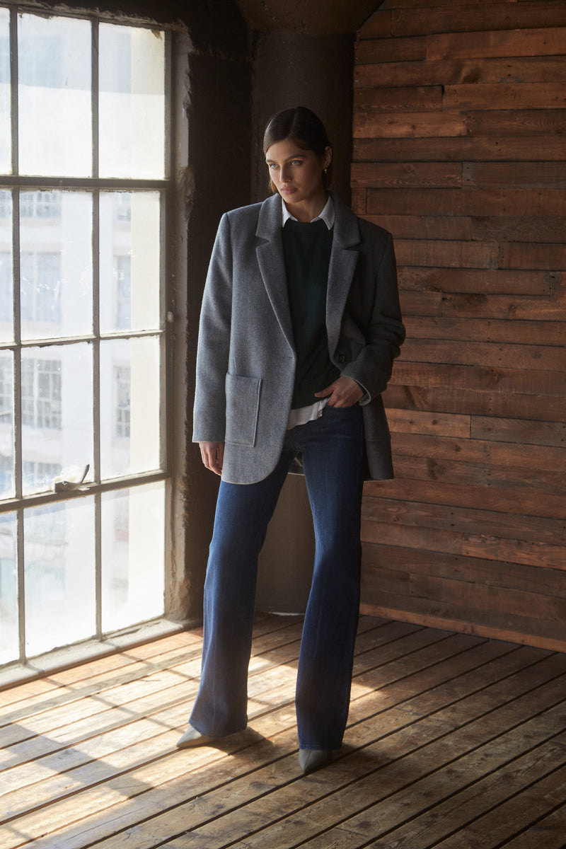 Velvet by Graham & Spencer Clothing Alamos L/S Blazer in Grey