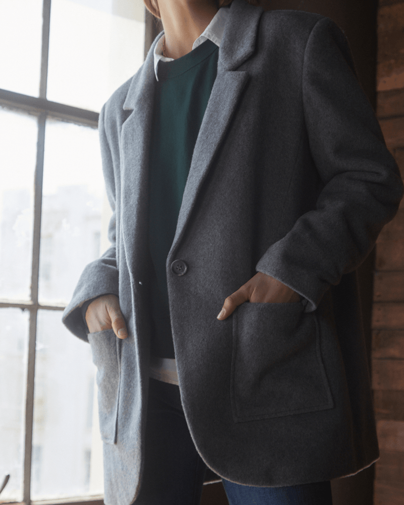 Velvet by Graham & Spencer Clothing Alamos L/S Blazer in Grey