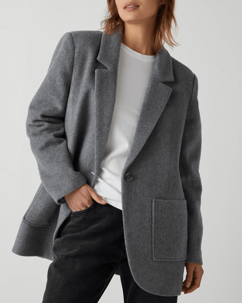 Velvet by Graham & Spencer Clothing Alamos L/S Blazer in Grey