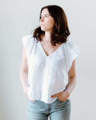 Velvet by Graham & Spencer Clothing Ava Top in White