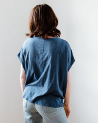 Velvet by Graham & Spencer Clothing Cora S/S Wide Tee in Meteor