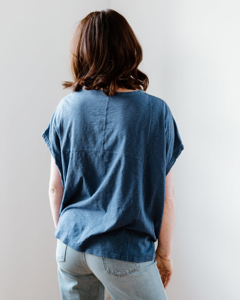 Velvet by Graham & Spencer Clothing Cora S/S Wide Tee in Meteor