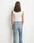 Estina Scoop Neck Tank Top in White