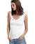 Estina Scoop Neck Tank Top in White