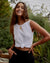 Velvet by Graham & Spencer Clothing Maxie Muscle Rib Tank in White