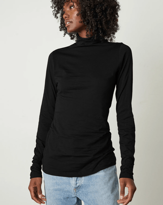 Velvet by Graham & Spencer Clothing Talisia Turtleneck Top in Black