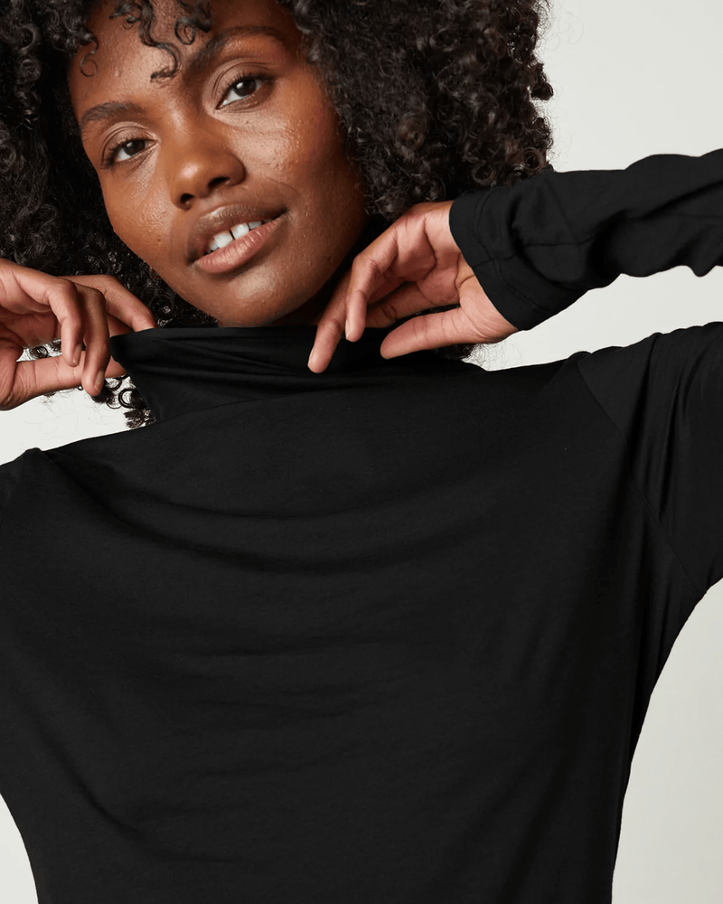 Velvet by Graham & Spencer Clothing Talisia Turtleneck Top in Black