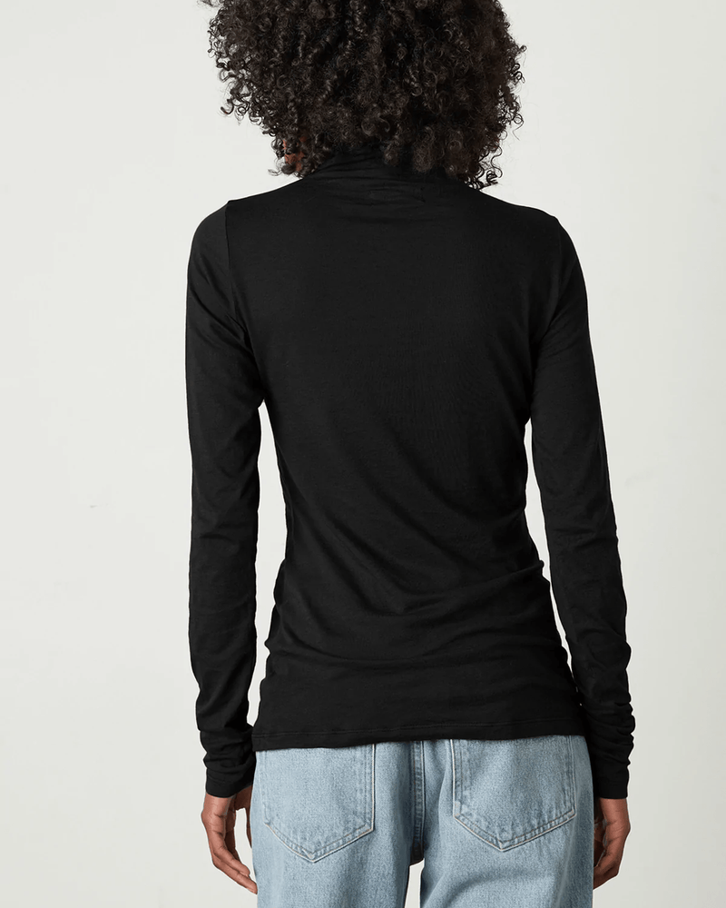 Velvet by Graham & Spencer Clothing Talisia Turtleneck Top in Black