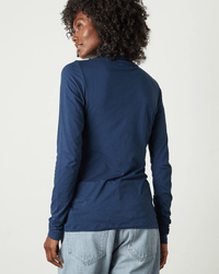 Velvet by Graham & Spencer Clothing Talisia Turtleneck Top in Midnight