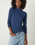 Velvet by Graham & Spencer Clothing Talisia Turtleneck Top in Midnight