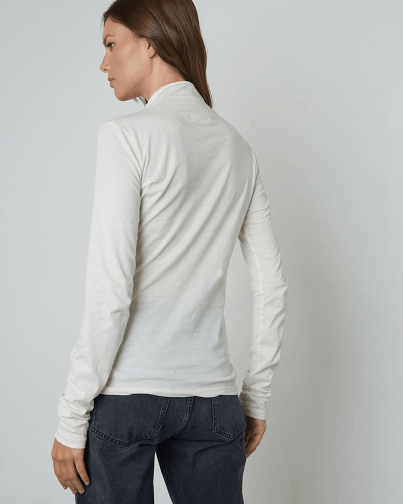 Velvet by Graham & Spencer Clothing Talisia Turtleneck Top in Moon