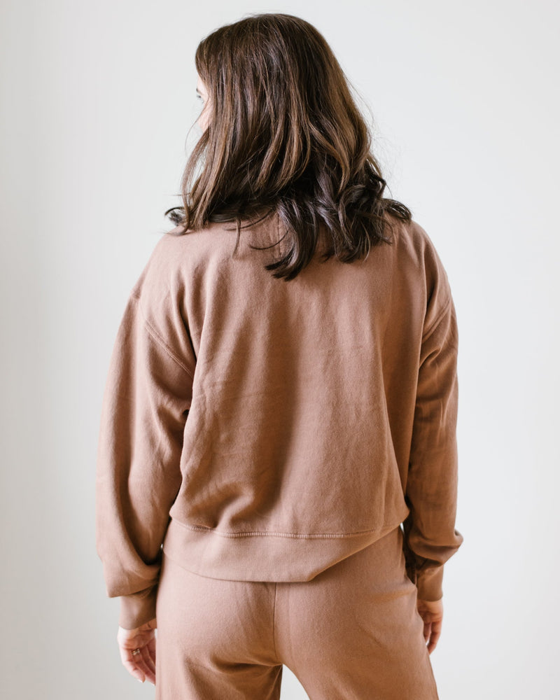 Velvet by Graham & Spencer Clothing Ynez Sweatshirt in Hazelnut