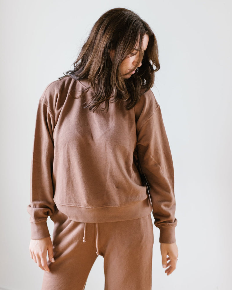 Velvet by Graham & Spencer Clothing Ynez Sweatshirt in Hazelnut