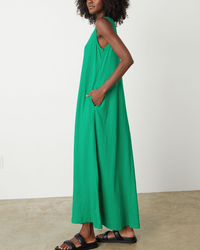 Edith Cotton Maxi Dress in Green - Velvet