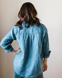 CP Shades Joss 1 Pocket in Bleach Indigo HW Linen Twill 