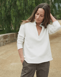 Frank & Eileen Patrick Henley in Vintage White Terry 