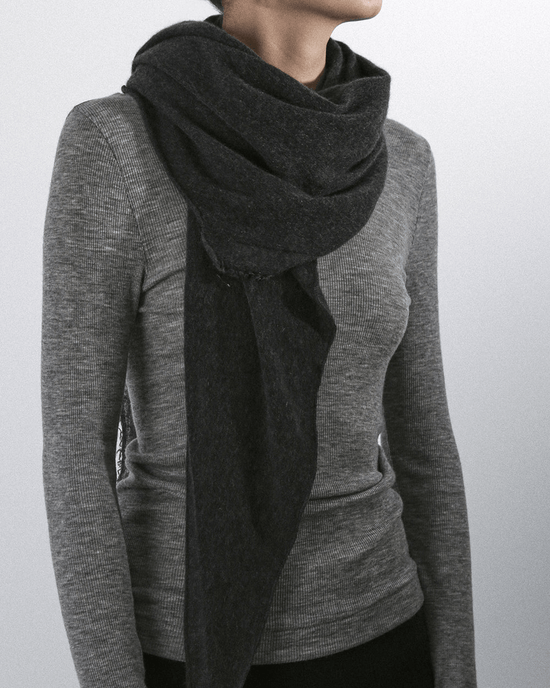 Grisal Accessories Charcoal Love Cashmere Scarf in Charcoal