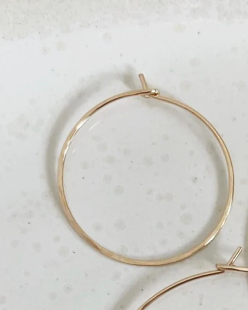 Small Organic Hoops in 14K Gold Fill