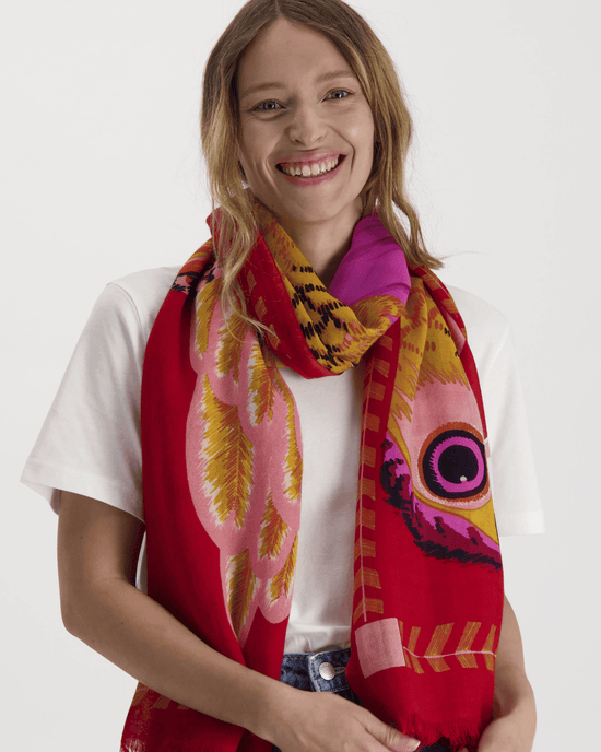 Inoui Editions Scarf 70 Toucan in Red 