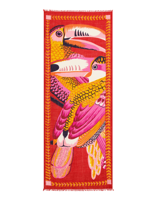 Inoui Editions Scarf 70 Toucan in Red 