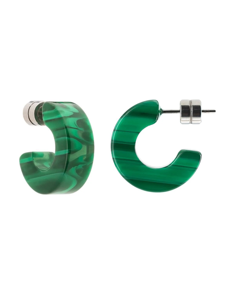 Muse Hoops in Malachite