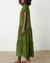 Ada Flounce Tier Dress in Moss